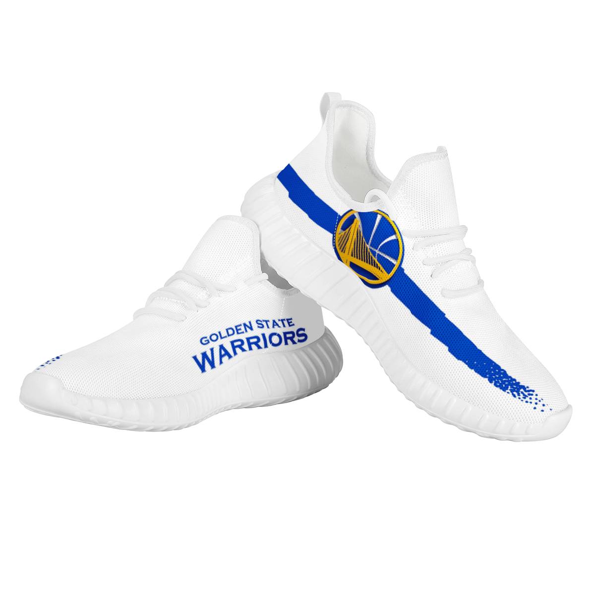 Men's Golden State Warriors Mesh Knit Sneakers/Shoes 005